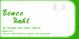 bence wahl business card